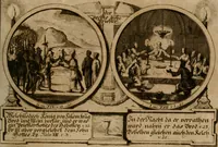Picture 35 of 112 from Hundert sinn- und lehr reiche Vergleichungs-Sonnette uber die Sonn- und Fest-Tags-Evangelien, ingleichen die Apostel-Geschichte : uber welchen zugleich zwey hundert aus dem Alten und Neuen Testament in Kupfer-Stich erbaulich vorgestellte Biblische Historien : nebst darauf zielenden Sinn-Bildern und darzu gehörigen Uber- und Unterschrifften befindlich (1721), leaf 76