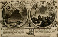 An illustration from Hundert sinn- und lehr reiche Vergleichungs-Sonnette uber die Sonn- und Fest-Tags-Evangelien, ingleichen die Apostel-Geschichte : uber welchen zugleich zwey hundert aus dem Alten und Neuen Testament in Kupfer-Stich erbaulich vorgestellte Biblische Historien : nebst darauf zielenden Sinn-Bildern und darzu gehörigen Uber- und Unterschrifften befindlich (1721)