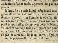 An illustration from Hvmble suplication au roy, pour le soulagement du tiers estat. (1614)