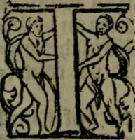An illustration from A hvndred sermons vppon the Apocalipse of Iesu Christ, reueiled by the angell of the Lord, but seeene or receiuec and written by the holy apostle and euagelist S. Iohn (1573)