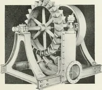 An illustration from Hydraulic engineering; a practical treatise on the principles of water pressure and flow and their application to the development of water power, including the calculation, design and construction of water wheels, turbines, and other details of hydraulic power plants (1909)