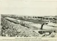 An illustration from Hydraulic engineering; a practical treatise on the principles of water pressure and flow and their application to the development of water power, including the calculation, design and construction of water wheels, turbines, and other details of hydraulic power plants (1909)