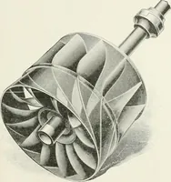 An illustration from Hydraulic engineering; a practical treatise on the principles of water pressure and flow and their application to the development of water power, including the calculation, design and construction of water wheels, turbines, and other details of hydraulic power plants (1909)