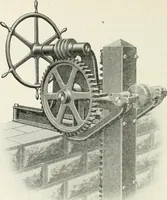 An illustration from Hydraulic engineering; a practical treatise on the principles of water pressure and flow and their application to the development of water power, including the calculation, design and construction of water wheels, turbines, and other details of hydraulic power plants (1909)