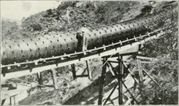 An illustration from Hydraulic engineering; a practical treatise on the principles of water pressure and flow and their application to the development of water power, including the calculation, design and construction of water wheels, turbines, and other details of hydraulic power plants (1909)