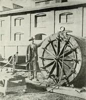 An illustration from Hydraulic engineering; a practical treatise on the principles of water pressure and flow and their application to the development of water power, including the calculation, design and construction of water wheels, turbines, and other details of hydraulic power plants (1909)