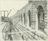 An illustration from Hydraulic engineering; a practical treatise on the principles of water pressure and flow and their application to the development of water power, including the calculation, design and construction of water wheels, turbines, and other details of hydraulic power plants (1909)