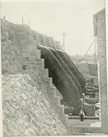 An illustration from Hydraulic engineering; a practical treatise on the principles of water pressure and flow and their application to the development of water power, including the calculation, design and construction of water wheels, turbines, and other details of hydraulic power plants (1909)