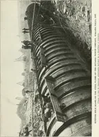 An illustration from Hydraulic engineering; a practical treatise on the principles of water pressure and flow and their application to the development of water power, including the calculation, design and construction of water wheels, turbines, and other details of hydraulic power plants (1909)