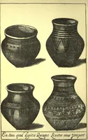 An illustration from Hydriotaphia, urne-buriall, or A discourse of the sepulchrall urnes lately found in Norfolk. Together with The garden of Cyrus, or The quincunciall lozenge, or network plantations of the ancients, artificially, naturally, mystically considered. With sundry observations (1658)