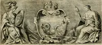 An illustration from [Hymnoi, epigrammata ...] Hymni, epigrammata et fragmenta; ejusdem poematium De coma Berenices a Catullo versum. Accessere alia ejusdem epigrammata quaedam nondum in luoem edita; & fragmenta aliquot in aliis editionibus praetermissa. Adjecta sunt ad Hymnos vetera scholia Graeca. Adjectus et ad calcem index vocabulorum omnium. Cum notis Annae Tanaquilli Fabri filiae (1675)