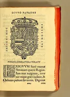 An illustration from Hypomnema apologeticum pro regali Academia Limensi in Lipsianam periodum. : Ad Limensem regium senatum: regios iudices: conscriptos senatores. Accedunt dissertatiunculae gymnasticæ palæstricæ, canonico-legales, aut promiscuæ: partim extemporaneæ, expolitæ, & vtiles; ceu res ipsa ostendet. Authore D.D. Didaco de Leon Pinelo .. (1648)