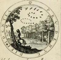 An illustration from Iacobi â Bruck Angermundt cogn. Sil. Emblemata moralia & bellica : nunc recens in lucem edita (1615)