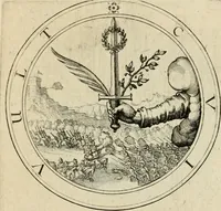 An illustration from Iacobi â Bruck Angermundt cogn. Sil. Emblemata moralia & bellica : nunc recens in lucem edita (1615)