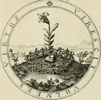 An illustration from Iacobi â Bruck Angermundt cogn. Sil. Emblemata moralia & bellica : nunc recens in lucem edita (1615)