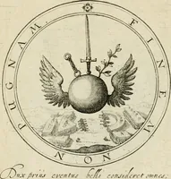 An illustration from Iacobi â Bruck Angermundt cogn. Sil. Emblemata moralia & bellica : nunc recens in lucem edita (1615)