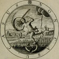 An illustration from Iacobi Bornitii I.C. Emblematum sacrorum et civilium miscellaneorum : sylloge prior [-posterior] (1659)
