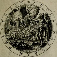 An illustration from Iacobi Bornitii I.C. Emblematum sacrorum et civilium miscellaneorum : sylloge prior [-posterior] (1659)
