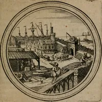 An illustration from Iacobi â Bruck Angermunt cogn. Emblemata Politica : Quibus ea, quæ ad principatum spectant, breviter demonstrantur, singuloru[m] verò explicatio fusius proponitur ; Opus novum (1618)
