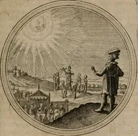An illustration from Iacobi â Bruck Angermunt cogn. Emblemata Politica : Quibus ea, quæ ad principatum spectant, breviter demonstrantur, singuloru[m] verò explicatio fusius proponitur ; Opus novum (1618)