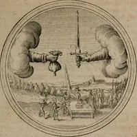 An illustration from Iacobi â Bruck Angermunt cogn. Emblemata Politica : Quibus ea, quæ ad principatum spectant, breviter demonstrantur, singuloru[m] verò explicatio fusius proponitur ; Opus novum (1618)