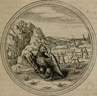 An illustration from Iacobi â Bruck Angermunt cogn. Emblemata Politica : Quibus ea, quæ ad principatum spectant, breviter demonstrantur, singuloru[m] verò explicatio fusius proponitur ; Opus novum (1618)