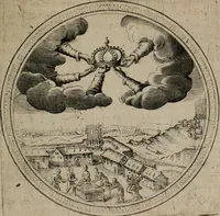 An illustration from Iacobi â Bruck Angermunt cogn. Emblemata Politica : Quibus ea, quæ ad principatum spectant, breviter demonstrantur, singuloru[m] verò explicatio fusius proponitur ; Opus novum (1618)