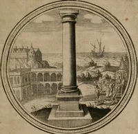 An illustration from Iacobi â Bruck Angermunt cogn. Emblemata Politica : Quibus ea, quæ ad principatum spectant, breviter demonstrantur, singuloru[m] verò explicatio fusius proponitur ; Opus novum (1618)
