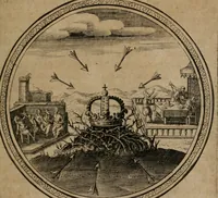 An illustration from Iacobi â Bruck Angermunt cogn. Emblemata Politica : Quibus ea, quæ ad principatum spectant, breviter demonstrantur, singuloru[m] verò explicatio fusius proponitur ; Opus novum (1618)