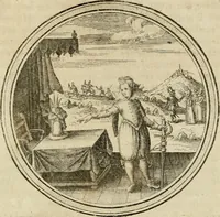 An illustration from Iacobi â Bruck Angermunt cogn. Emblemata politica : quibus ea, quae ad principatum spectant breviter demonstrantur singuloru[m] verò explicatio fusius proponitur : opus novum (1618)