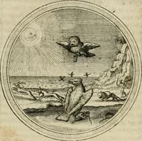 An illustration from Iacobi â Bruck Angermunt cogn. Emblemata politica : quibus ea, quae ad principatum spectant breviter demonstrantur singuloru[m] verò explicatio fusius proponitur : opus novum (1618)