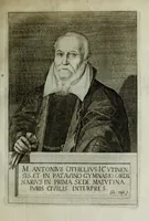 An illustration from Iacobi Philippi Tomasini patauini episcopi aemoniensis Elogia virorum literis & sapientia illustrium ad viuum expressis imaginibus exornata (1644)
