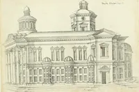 An illustration from Iacobvs Androvetivs dv Cerceav lectoribvs s. Qvoniam apvd veteres alio strvctvræ genere templa fvervnt ædificata, qvam ea qve nostra ætate passim conspicivntur : non inivicvndvm fore studiosis amtiqvitatis, nec a meo institvto alienvm existimavi : si formam ipsam et tanqvam faciem illorvm videndam qvibvslibet exhiberem. .. (1550)