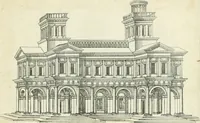 An illustration from Iacobvs Androvetivs dv Cerceav lectoribvs s. Qvoniam apvd veteres alio strvctvræ genere templa fvervnt ædificata, qvam ea qve nostra ætate passim conspicivntur : non inivicvndvm fore studiosis amtiqvitatis, nec a meo institvto alienvm existimavi : si formam ipsam et tanqvam faciem illorvm videndam qvibvslibet exhiberem. .. (1550)