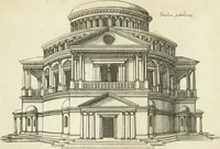 An illustration from Iacobvs Androvetivs dv Cerceav lectoribvs s. Qvoniam apvd veteres alio strvctvræ genere templa fvervnt ædificata, qvam ea qve nostra ætate passim conspicivntur : non inivicvndvm fore studiosis amtiqvitatis, nec a meo institvto alienvm existimavi : si formam ipsam et tanqvam faciem illorvm videndam qvibvslibet exhiberem. .. (1550)
