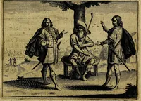 An illustration from Ian Harmensz Kruls. Minne-spiegel ter deughden (1639)