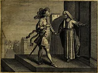 An illustration from Ian Harmensz Kruls. Minne-spiegel ter deughden (1639)
