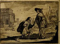 An illustration from Ian Harmensz Kruls. Minne-spiegel ter deughden (1639)