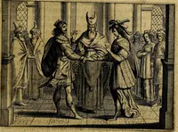 An illustration from Ian Harmensz Kruls. Minne-spiegel ter deughden (1639)