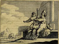 An illustration from Ian Harmensz Kruls. Minne-spiegel ter deughden (1639)