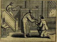 An illustration from Ian Harmensz Kruls. Minne-spiegel ter deughden (1639)