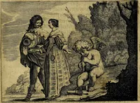 An illustration from Ian Harmensz Kruls. Minne-spiegel ter deughden (1639)