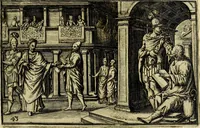 Picture 44 of 51 from Iani Iacobi Boissardi Vesvntini emblematum liber. Ipsa emblemata ab auctore delineata: a Theodoro de Bry sculpta & nunc recens in lucem edita (1593), leaf 108