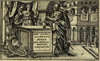 An illustration from Iani Iacobi Boissardi Vesvntini emblematum liber. Ipsa emblemata ab auctore delineata: a Theodoro de Bry sculpta & nunc recens in lucem edita (1593)