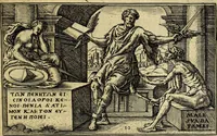 An illustration from Iani Iacobi Boissardi Vesvntini emblematum liber. Ipsa emblemata ab auctore delineata: a Theodoro de Bry sculpta & nunc recens in lucem edita (1593)