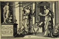 Picture 18 of 51 from Iani Iacobi Boissardi Vesvntini emblematum liber. Ipsa emblemata ab auctore delineata: a Theodoro de Bry sculpta & nunc recens in lucem edita (1593), leaf 56