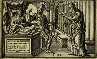 An illustration from Iani Iacobi Boissardi Vesvntini emblematum liber. Ipsa emblemata ab auctore delineata: a Theodoro de Bry sculpta & nunc recens in lucem edita (1593)