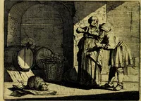 An illustration from Ian vander Veens zinne-beelden, oft Adams appel. Verciert met seer aerdige const-plaeten mesgagers syne oude ende nieuwe ongemeene bruydt-lofs ende zege-zangen... (1642)