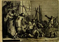 An illustration from Ian vander Veens zinne-beelden, oft Adams appel. Verciert met seer aerdige const-plaeten mesgagers syne oude ende nieuwe ongemeene bruydt-lofs ende zege-zangen... (1642)