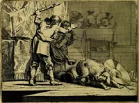 An illustration from Ian vander Veens zinne-beelden, oft Adams appel. Verciert met seer aerdige const-plaeten mesgagers syne oude ende nieuwe ongemeene bruydt-lofs ende zege-zangen... (1642)